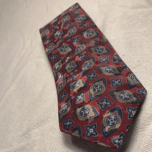 Christian Dior polyester, red tie.